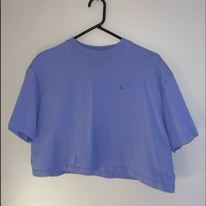 Lavender Nike cropped t-shirt